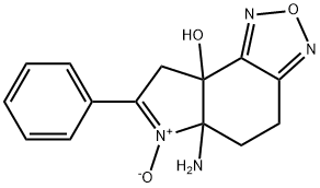 8aH-Pyrrolo[3,2-e]-2,1,3-benzoxadiazol-8a-ol,5a-amino-4,5,5a,8-tetrahydro-7-phenyl-,6-oxide(9CI) Struktur