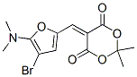 1,3-Dioxane-4,6-dione,  5-[[4-bromo-5-(dimethylamino)-2-furanyl]methylene]-2,2-dimethyl- Struktur