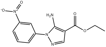 ETHYL 5-AMINO-1-(3-NITROPHENYL)PYRAZOLE-4-CARBOXYLATE Struktur