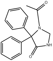 1-Acetyl-5,5-diphenyl-4-imidazolidinone Struktur