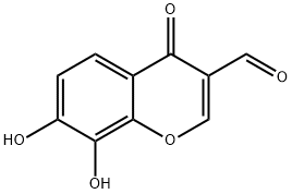 4H-1-Benzopyran-3-carboxaldehyde, 7,8-dihydroxy-4-oxo- (9CI) Struktur