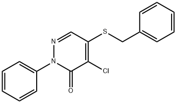 5-(BENZYLTHIO)-4-CHLORO-2-PHENYLPYRIDAZIN-3(2H)-ONE Struktur