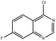  4-chloro-7-fluoro-quinazoline Struktur