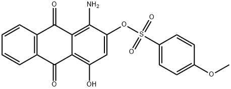 1-amino-9,10-dihydro-4-hydroxy-9,10-dioxo-2-anthryl 4-methoxybenzenesulphonate  Struktur