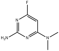 2-AMINO-4-DIMETHYLAMINO-6-FLUOROPYRIMIDINE Struktur