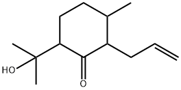 Cyclohexanone,  6-(1-hydroxy-1-methylethyl)-3-methyl-2-(2-propenyl)-  (9CI) Struktur