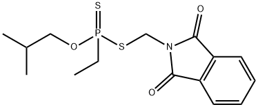 2-[[[(2-Methylpropoxy)ethylphosphinothioyl]thio]methyl]-1H-isoindole-1,3(2H)-dione Struktur