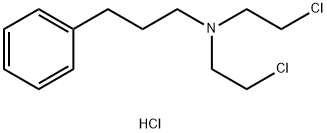 N,N-bis(2-chloroethyl)-3-phenylpropan-1-amine hydrochloride Struktur