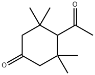 4-acetyl-3,3,5,5-tetramethylcyclohexan-1-one  Struktur