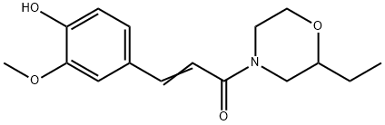 2-Ethyl-4-[3-(4-hydroxy-3-methoxyphenyl)-1-oxo-2-propenyl]morpholine Struktur