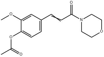 4-[3-(4-Acetoxy-3-methoxyphenyl)-1-oxo-2-propenyl]morpholine Struktur