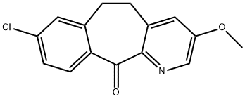 8-Chloro-3-methoxy-5,6-dihydro-11H-benzo[5,6]-cyclohepta[1,2-β]pyridin-11- one Struktur