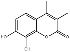 7,8-Dihydroxy-3,4-dimethyl-2H-chromen-2-one Struktur