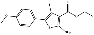 ETHYL 2-AMINO-5-(4-METHOXY-PHENYL)-4-METHYL-THIOPHENE-3-CARBOXYLATE Struktur