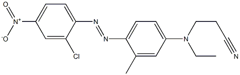 3-[[4-[(2-chloro-4-nitrophenyl)azo]-3-methylphenyl]ethylamino]propiononitrile Struktur