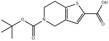 5-(TERT-BUTOXYCARBONYL)-4,5,6,7-TETRAHYDROTHIENO[3,2-C]PYRIDINE-2-CARBOXYLIC ACID Struktur