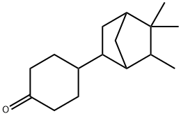 4-(5,5,6-trimethylbicyclo[2.2.1]hept-2-yl)cyclohexan-1-one Struktur