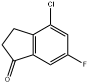 4-CHLORO-6-FLUOROINDAN-1-ONE Struktur