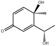 2,5-Cyclohexadien-1-one, 4-hydroxy-3-(1-hydroxyethyl)-4-methyl-, [R-(R*,S*)]- Struktur