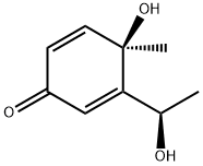 2,5-Cyclohexadien-1-one, 4-hydroxy-3-(1-hydroxyethyl)-4-methyl-, [R-(R*,R*)]- Struktur