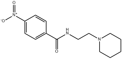 4-nitro-N-(2-piperidinoethyl)benzenecarboxamide Struktur