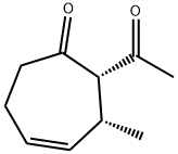 4-Cyclohepten-1-one, 2-acetyl-3-methyl-, cis- (9CI) Struktur