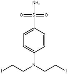 4-[Bis(2-iodoethyl)amino]benzene-1-sulfonamide Struktur