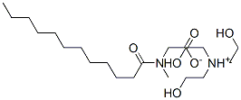 N-methyl-N-(1-oxododecyl)glycine, compound with 2,2',2''-nitrilotri(ethanol) (1:1)  Struktur