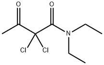 2,2-dichloro-N,N-diethyl-3-oxobutyramide   Struktur