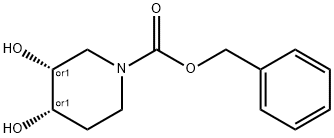 (3S,4R)-BENZYL 3,4-DIHYDROXYPIPERIDINE-1-CARBOXYLATE Struktur