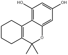 7,8,9,10-Tetrahydro-6,6-dimethyl-6H-dibenzo[b,d]pyran-1,3-diol Struktur