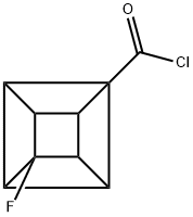 Pentacyclo[4.2.0.02,5.03,8.04,7]octanecarbonyl chloride, 4-fluoro- (9CI) Struktur