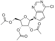 6-CHLORO-7-DEAZA-9-(2',3',5'-TRI-O-ACETYL-BETA-D-RIBOFURANOSYL)PURINE Struktur