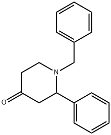 2-Phenyl-1-(phenylmethyl)-4-piperidinone Struktur