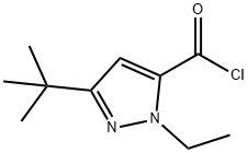 1H-Pyrazole-5-carbonyl chloride, 3-(1,1-dimethylethyl)-1-ethyl- (9CI) Struktur