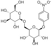 4-Nitrophenyl2-O-(b-D-glucopyranosyl)-b-D-glucopyranoside Struktur