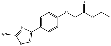 ethyl 2-[4-(2-amino-1,3-thiazol-4-yl)phenoxy]acetate Struktur