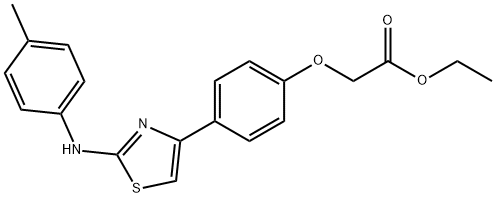 ethyl 2-[4-[2-[(4-methylphenyl)amino]-1,3-thiazol-4-yl]phenoxy]acetate Struktur