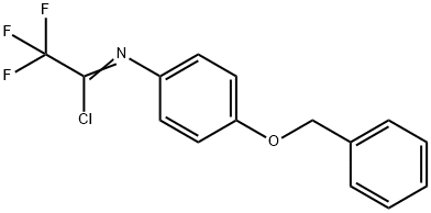 N-(4-BENZYLOXY-PHENYL)-2,2,2-TRIFLUORO-ACETIMIDOYL CHLORIDE Struktur