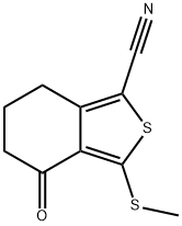 3-(METHYLTHIO)-4-OXO-4,5,6,7-TETRAHYDRO-2-BENZOTHIOPHENE-1-CARBONITRILE Struktur