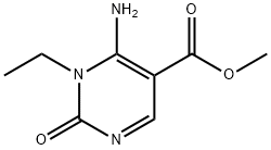 5-Pyrimidinecarboxylicacid,6-amino-1-ethyl-1,2-dihydro-2-oxo-,methylester Struktur