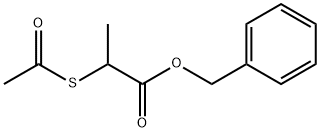 2-(Acetylthio)propionic acid benzyl ester Struktur