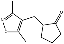 2-[(3,5-Dimethyl-4-isoxazolyl)methyl]cyclopentanone Struktur