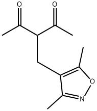 3-[(3,5-Dimethyl-4-isoxazolyl)methyl]-2,4-pentanedione Struktur