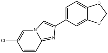 2-BENZO[1,3]DIOXOL-5-YL-6-CHLORO-IMIDAZO[1,2-A]PYRIDINE Struktur