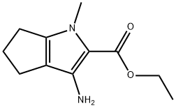 Cyclopenta[b]pyrrole-2-carboxylic acid, 3-amino-1,4,5,6-tetrahydro-1-methyl-, Struktur