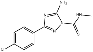 1H-1,2,4-Triazole-1-carbothioamide, 5-amino-3-(4-chlorophenyl)-N-methy l- Struktur