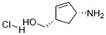 (1S,4R)-(4-Aminocyclopent-2-enyl)methanol hydrochloride Structure