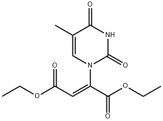 DIETHYL 2-(5-METHYL-2,4-DIOXO-3,4-DIHYDROPYRIMIDIN-1(2H)-YL)FUMARATE Struktur