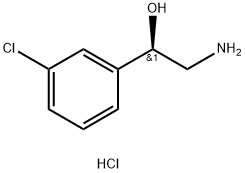 (R)-2-AMINO-1-(3-CHLOROPHENYL) ETHANOL HYDROCHLORIDE Struktur